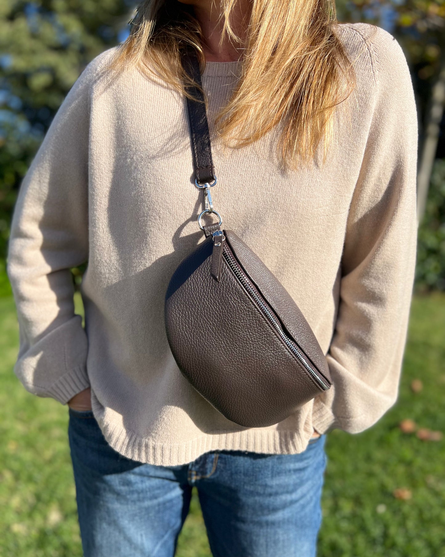 Bolso riñonera medium marrón