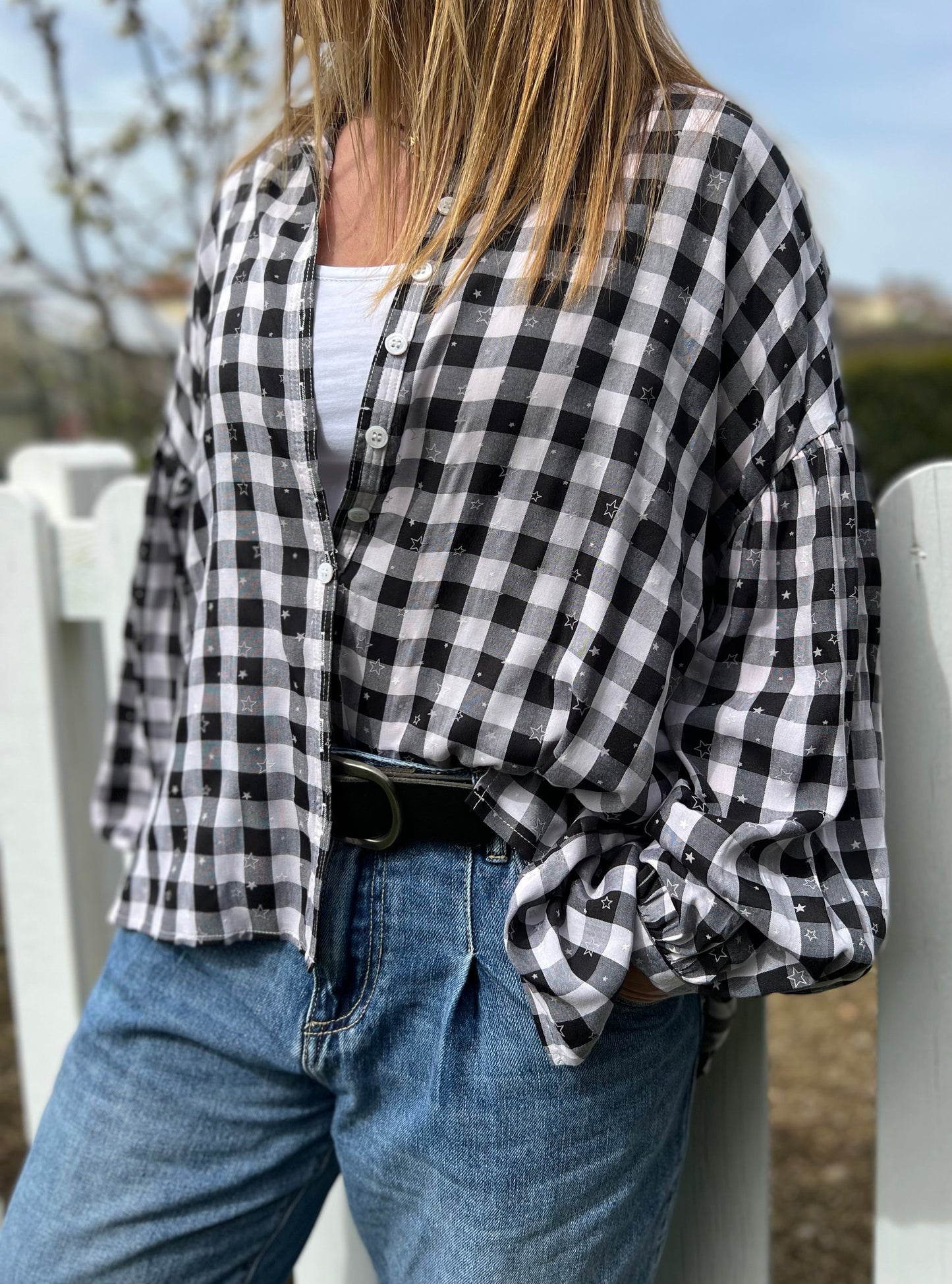 Camisa cuadros negro