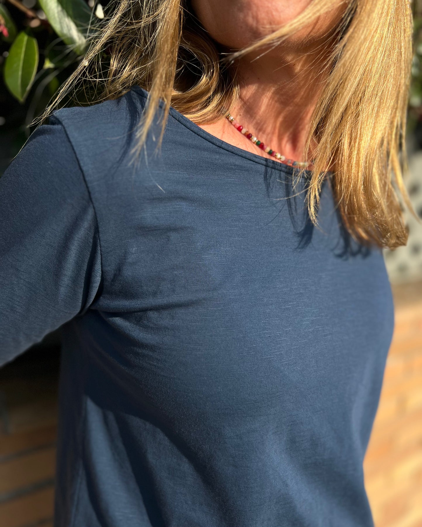 Básica manga larga marino