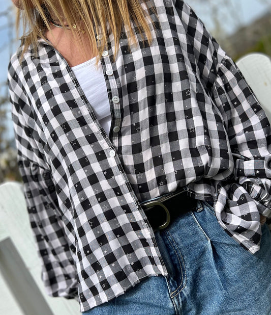 Camisa cuadros negro