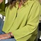 Blusa manga tres cuartos pistacho