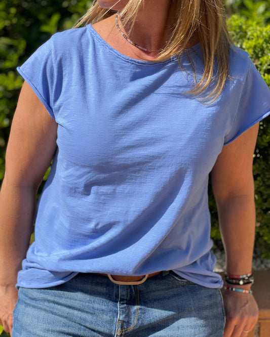 Básica manga corta azul jeans
