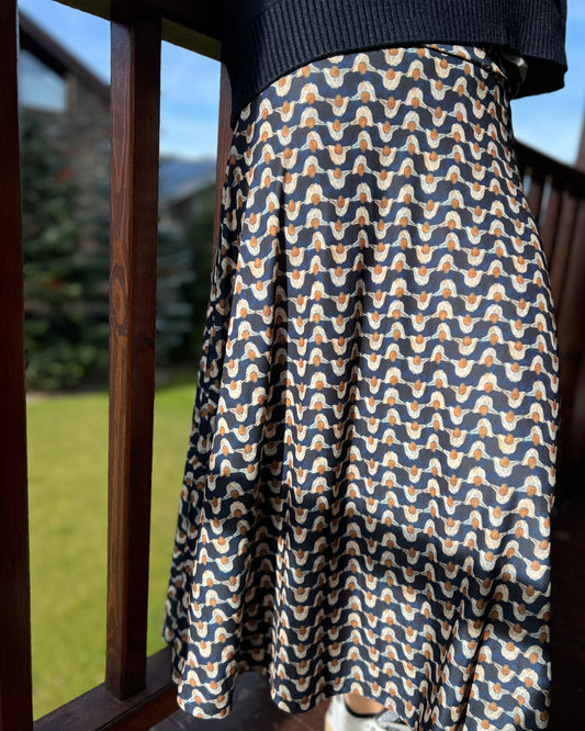 Falda estampado marino