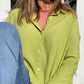 Blusa manga tres cuartos pistacho