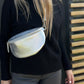 Bolso riñonera medium plata